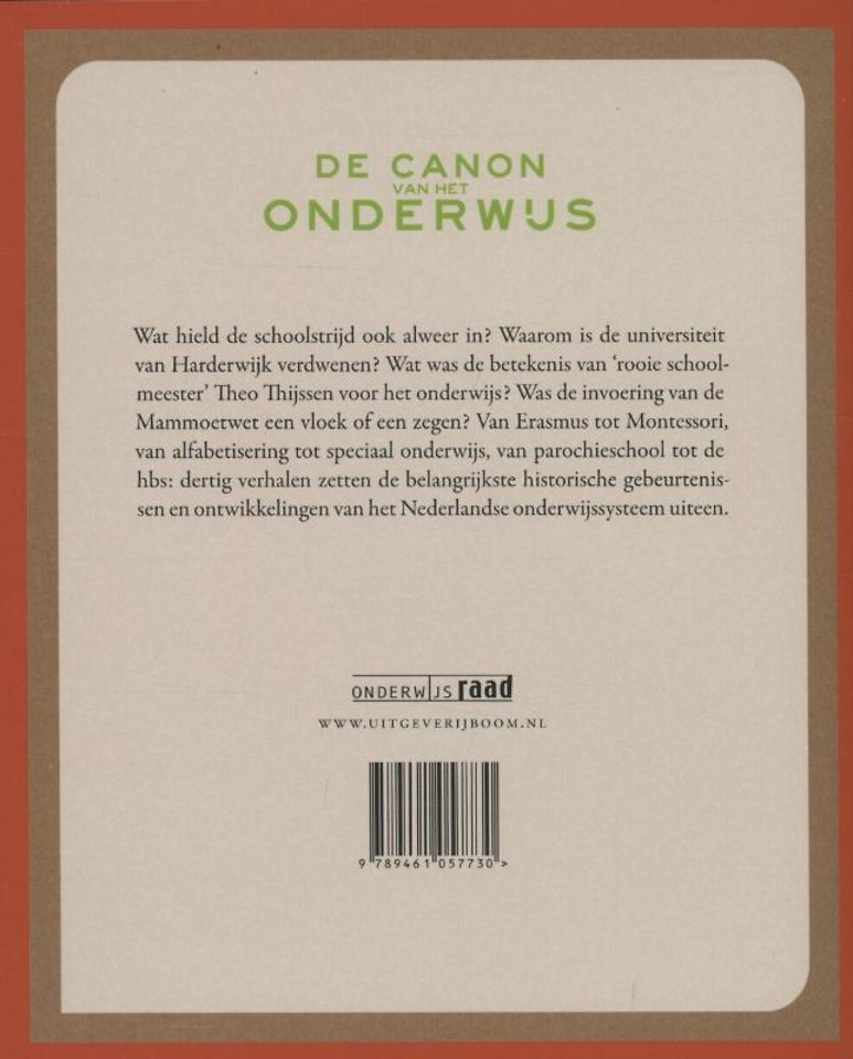 De canon van het onderwijs