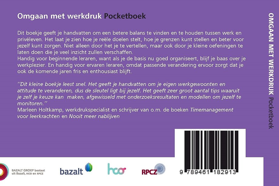 Omgaan met werkdruk pocketboek