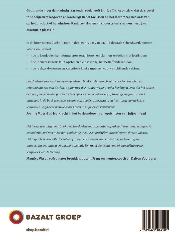 Leerdoelen & succescriteria