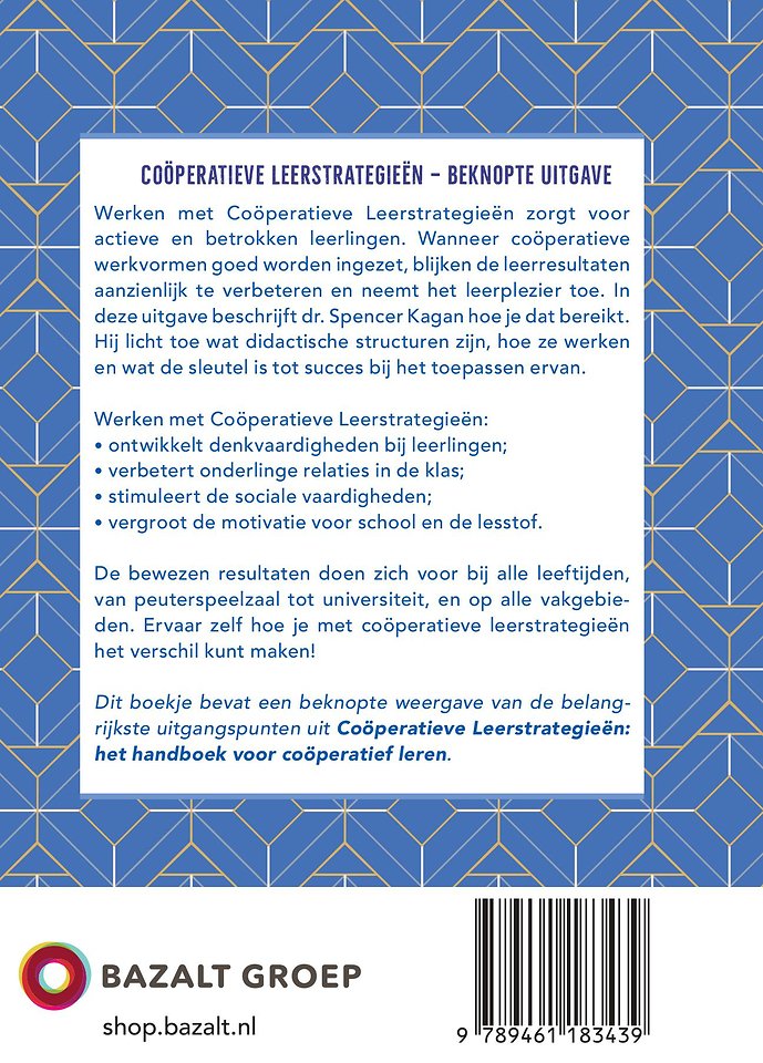 Coöperatieve Leerstrategieën - beknopte uitgave