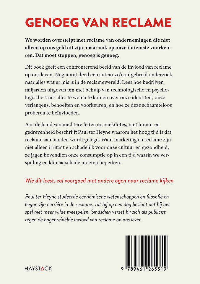 Genoeg van reclame