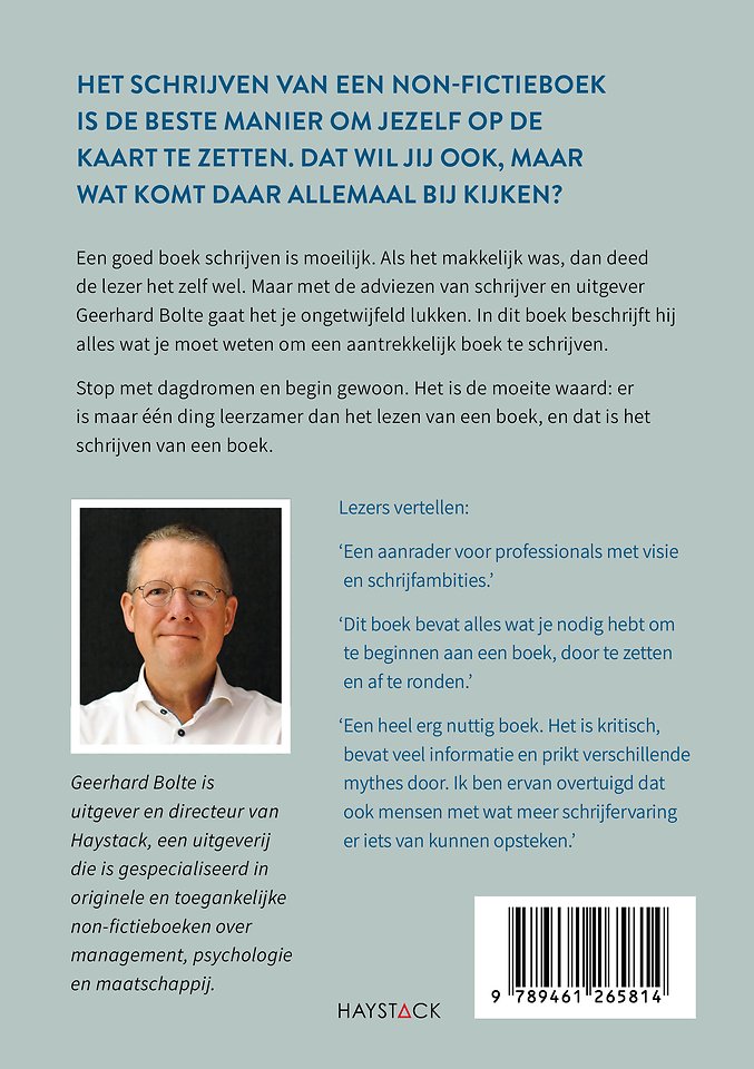 Waarom schrijf je geen boek?