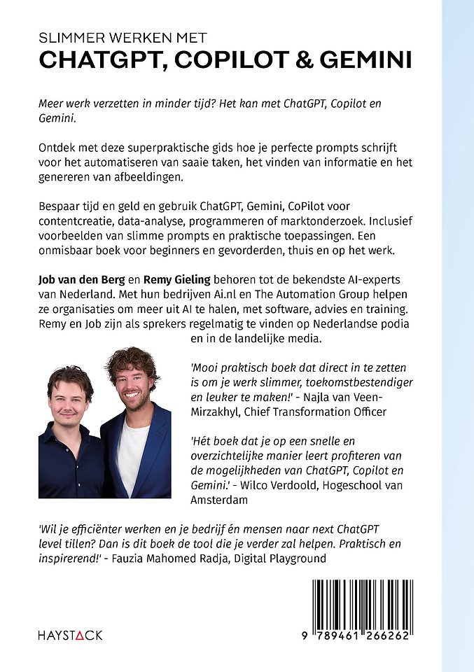 Slimmer werken met ChatGPT, Copilot en Gemini
