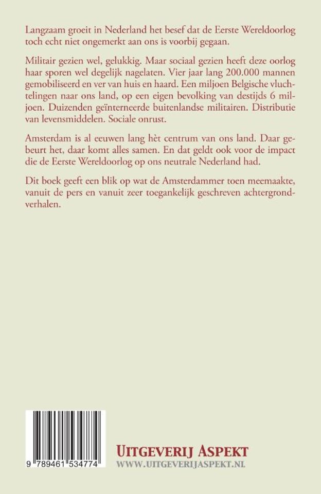 Amsterdam en de Eerste Wereldoorlog