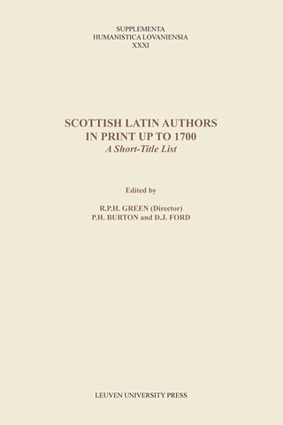 Scottish Latin authors in print up to 1700