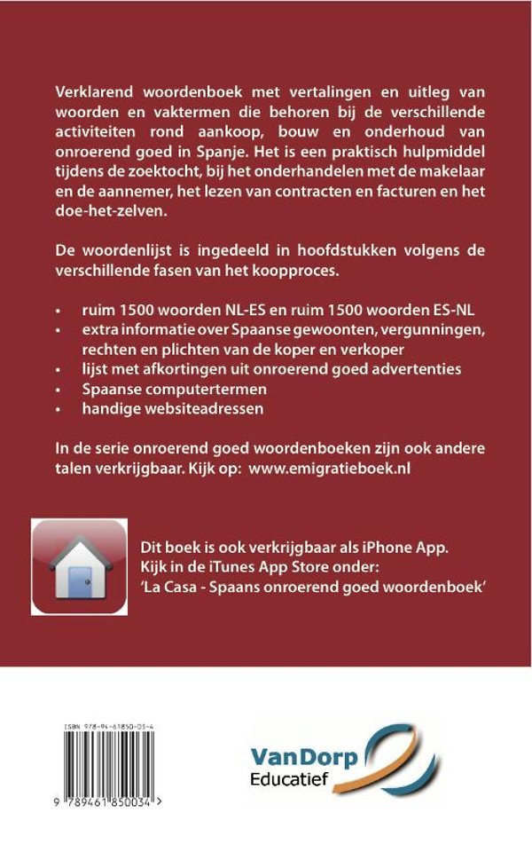 Het Spaans onroerend goed woordenboek