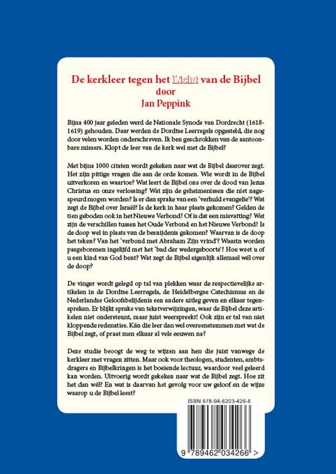 De kerkleer tegen het Licht van de Bijbel