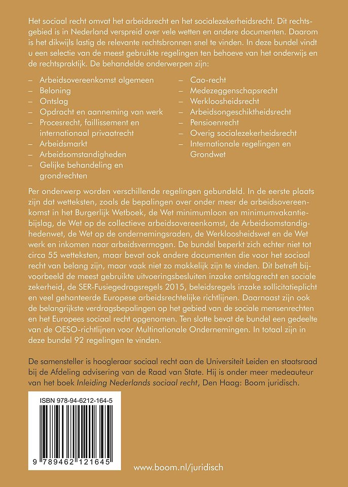 Wetgeving sociaal recht 2025/2026