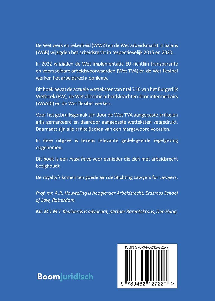 Kernwetgeving Arbeidsrecht