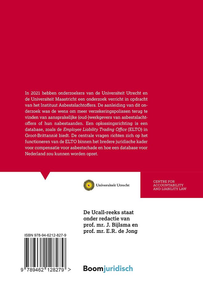 Haalbaarheid van een database ten behoeve van schadeverhaal door asbestslachtoffers