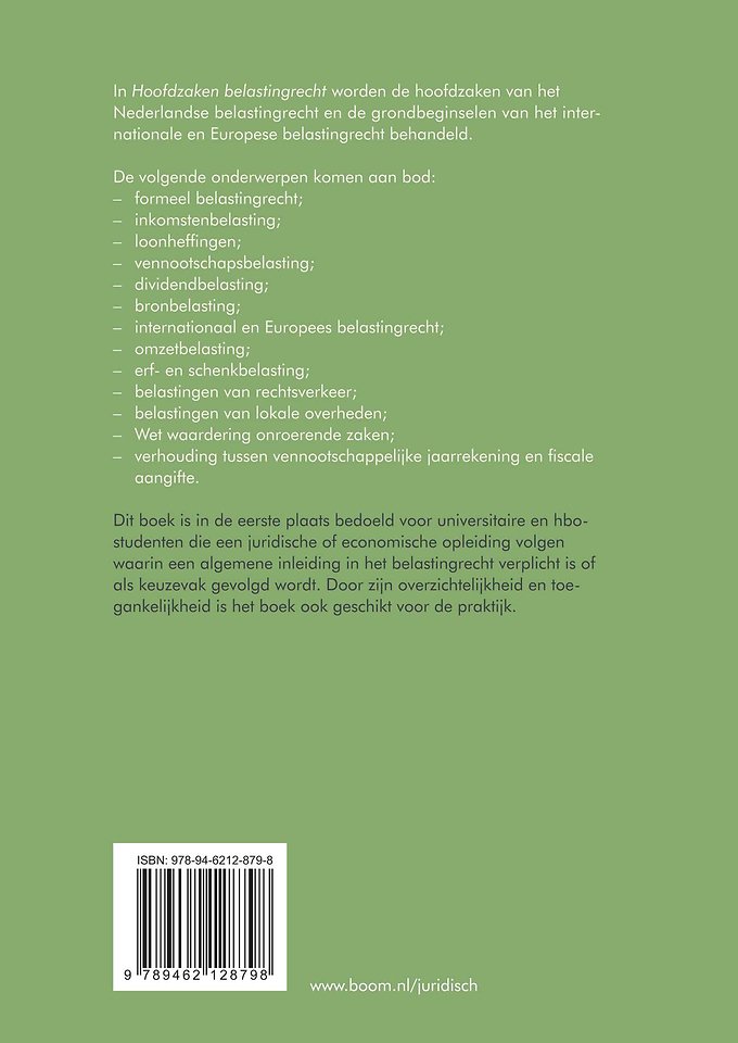 Hoofdzaken belastingrecht