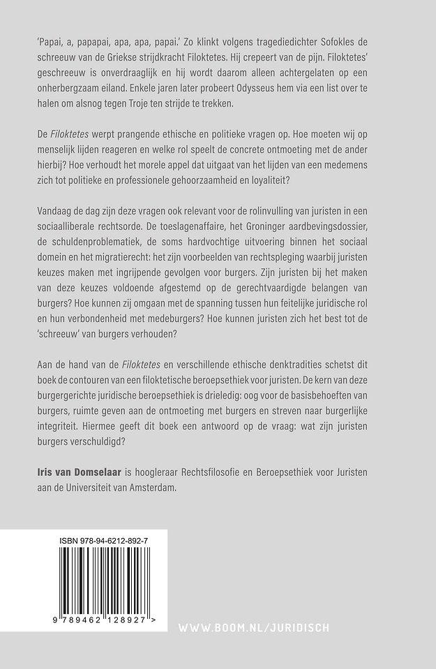 Recht, ethiek en de schreeuw van Filoktetes