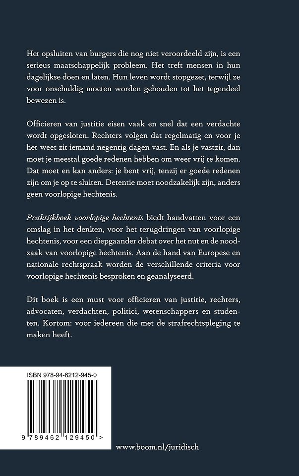 Praktijkboek voorlopige hechtenis