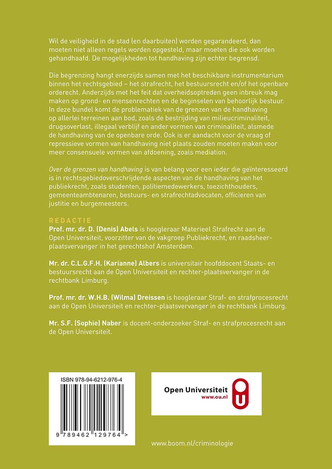 Over de grenzen van handhaving