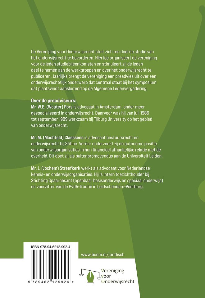 Overheid en onderwijs: rechtsverhoudingen op drift?