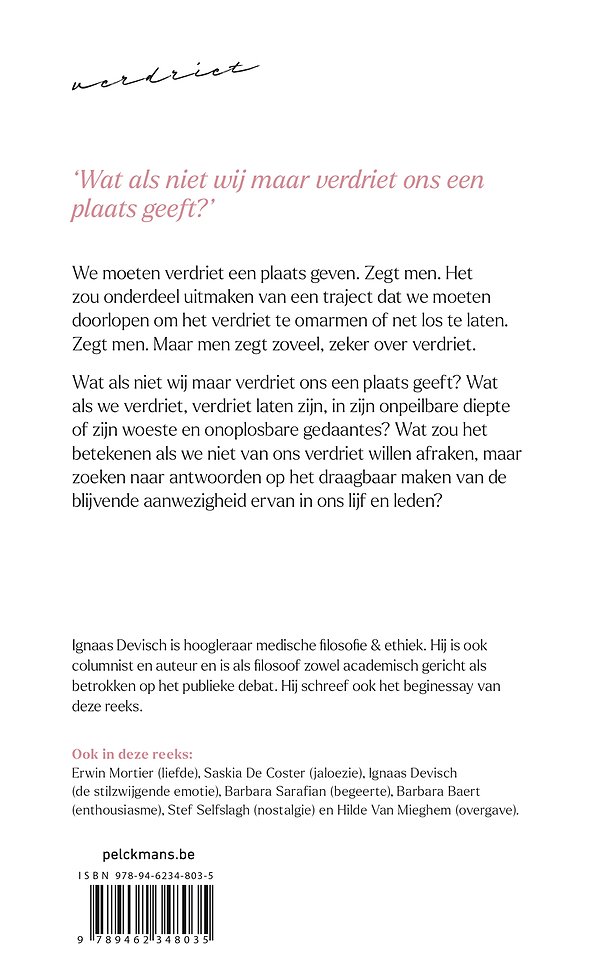 Een kleine filosofie van grote emoties: Verdriet