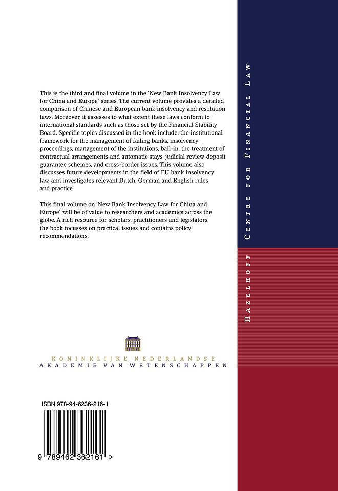 New Bank Insolvency Law for China and Europe