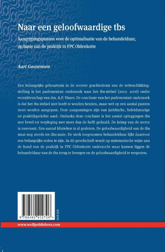 Naar een geloofwaardige tbs