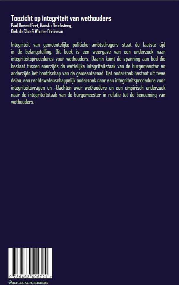 Toezicht op integriteit van wethouders