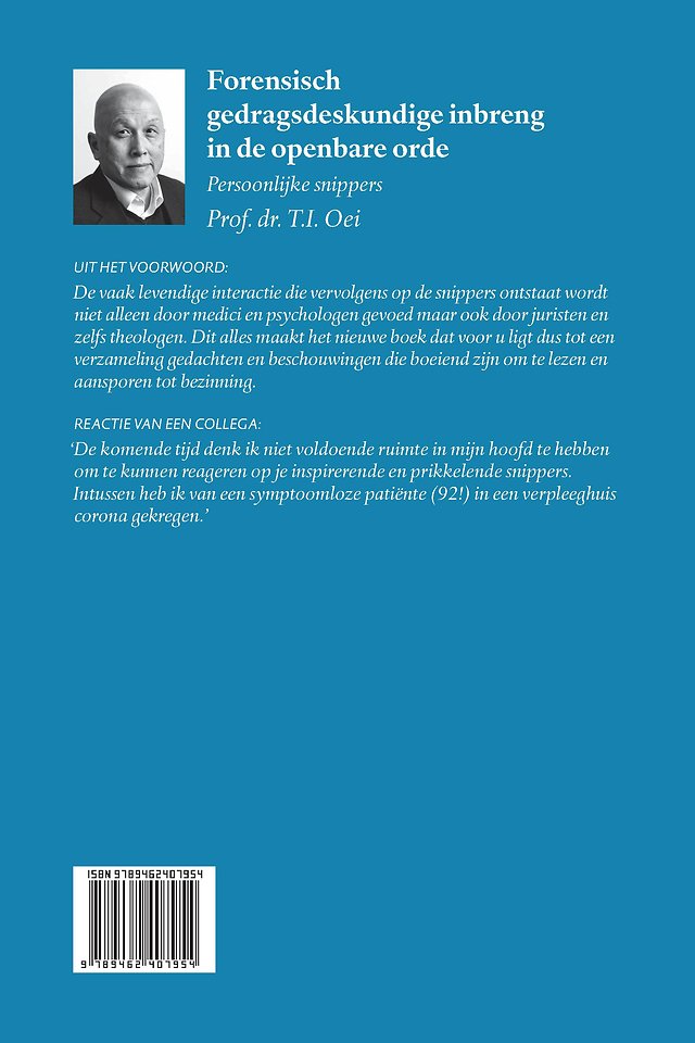 Forensisch gedragsdeskundige inbreng in de openbare orde