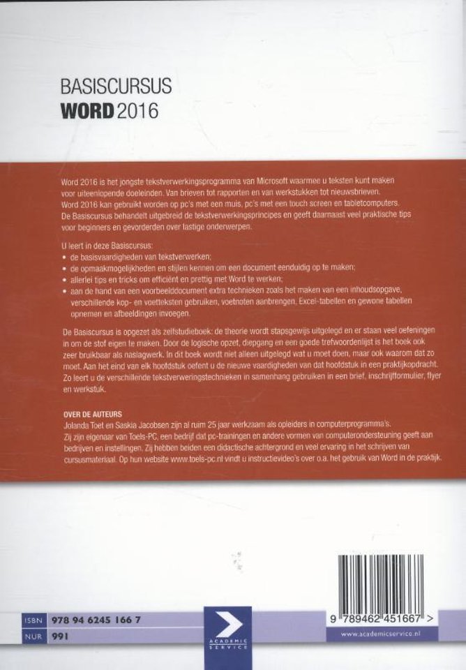 Basiscursus Word 2016