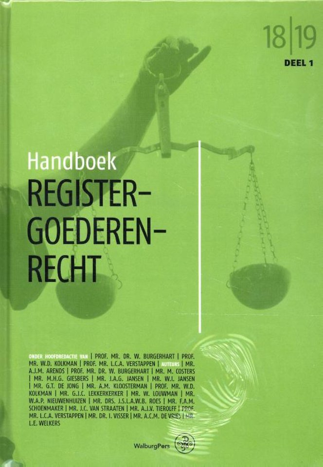 Handboek Registergoederenrecht 2018-2019 - Deel 1