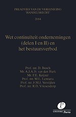 Wet continuïteit ondernemingen (delen I en II) en het bestuursverbod 2014