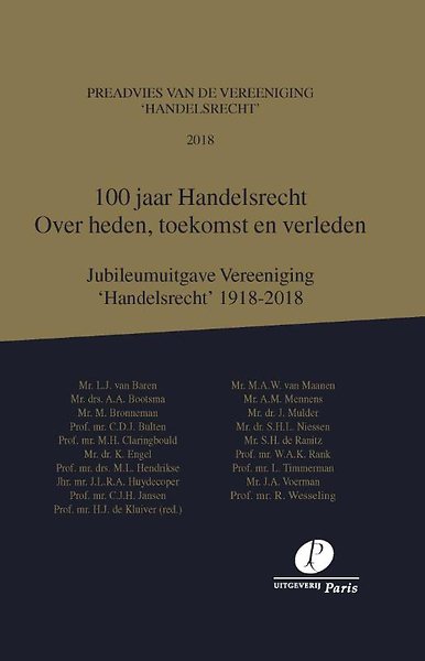 Uitgelezene 100 jaar Handelsrecht - Over heden, toekomst en verleden door H.J. DO-32