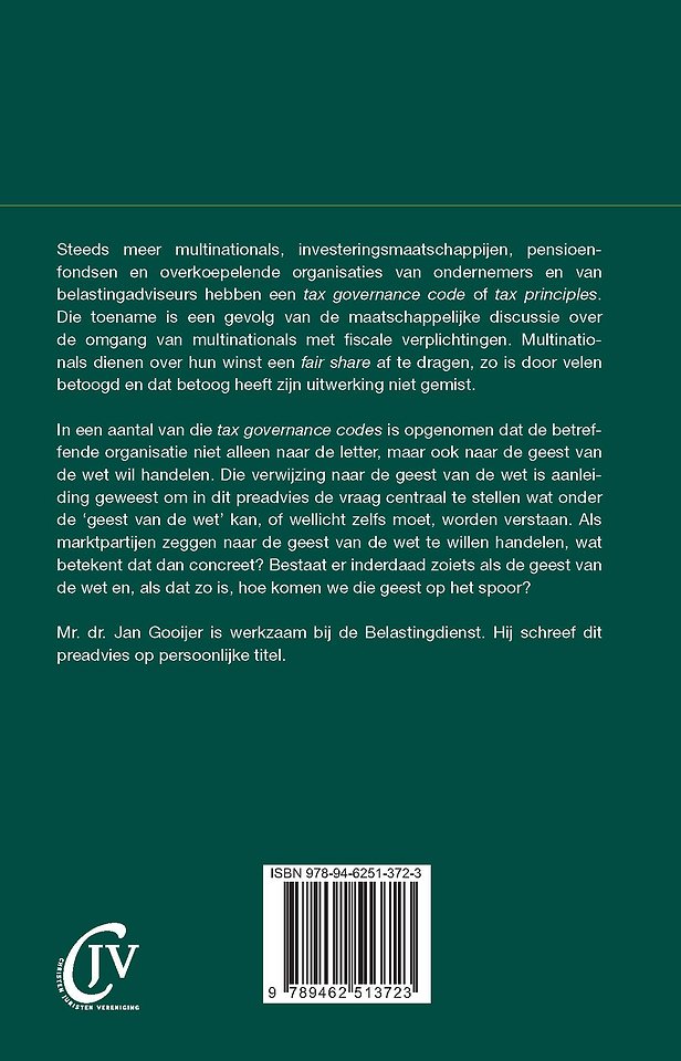 Over handelen in de geest van de belastingwet