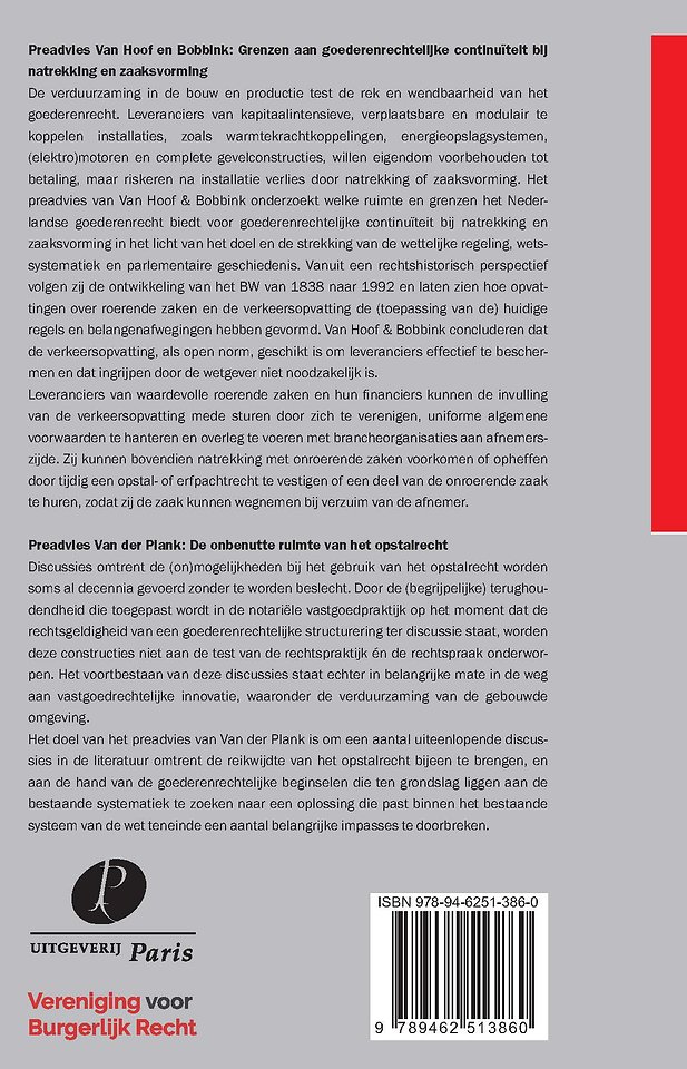 Het BW als flexibel kader voor goederenrechtelijke continuïteit