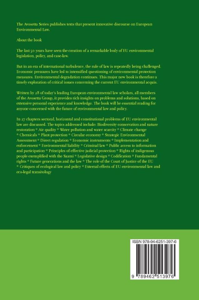 EU Environmental Policy and Law: Reflections at Fifty