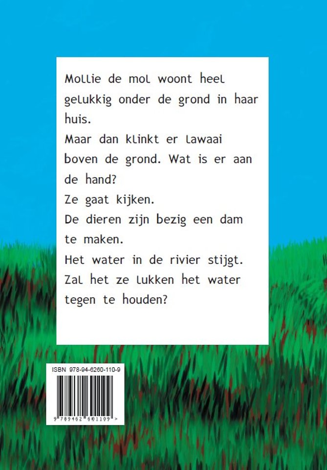 Mollie en de rivier met het stijgende water