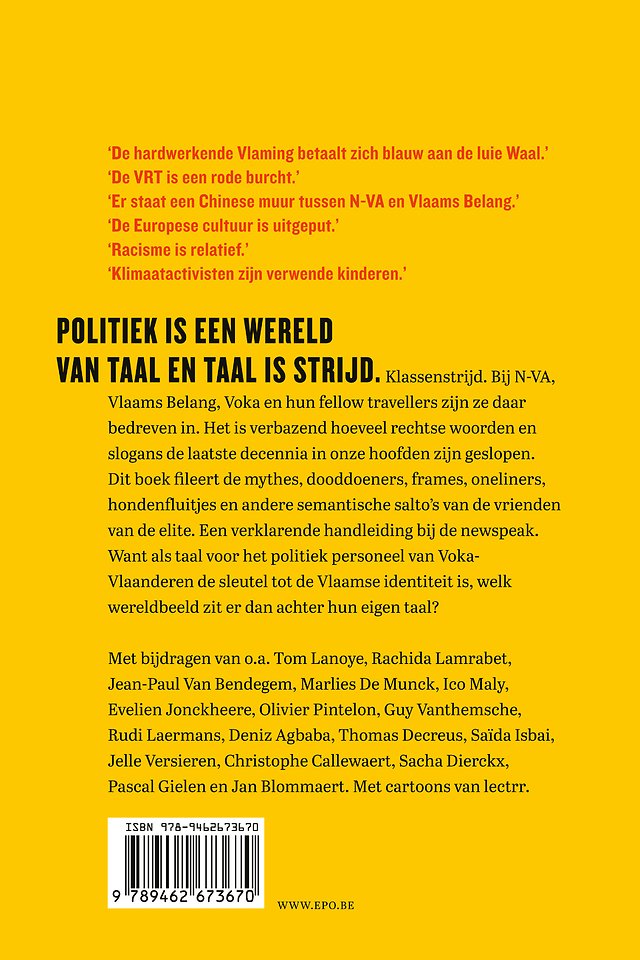 Debatfiches van de Vlaamse elite