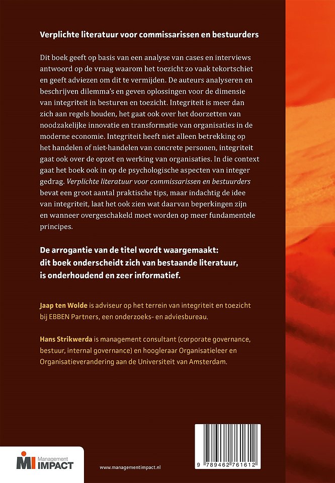 Verplichte literatuur voor commissarissen en bestuurders