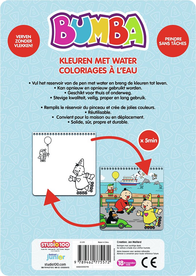 Bumba : kleurboek- Kleuren met water