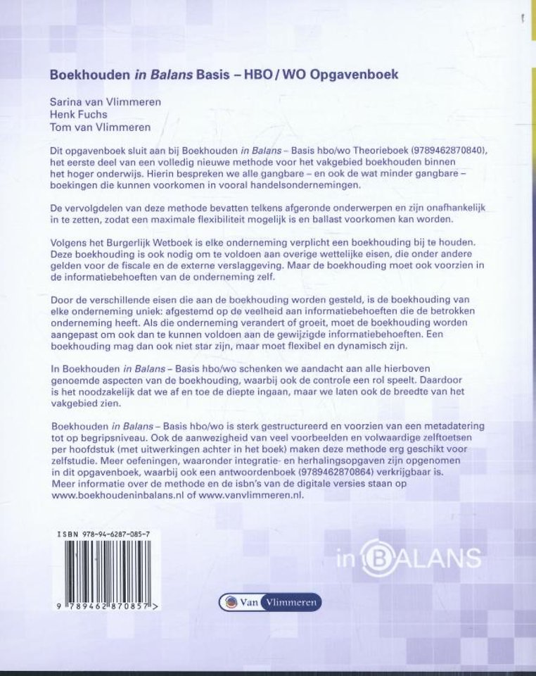 Boekhouden in balans basis hbo/wo opgavenboek