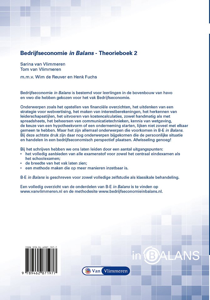 Bedrijfseconomie in Balans Havo Theorieboek 2