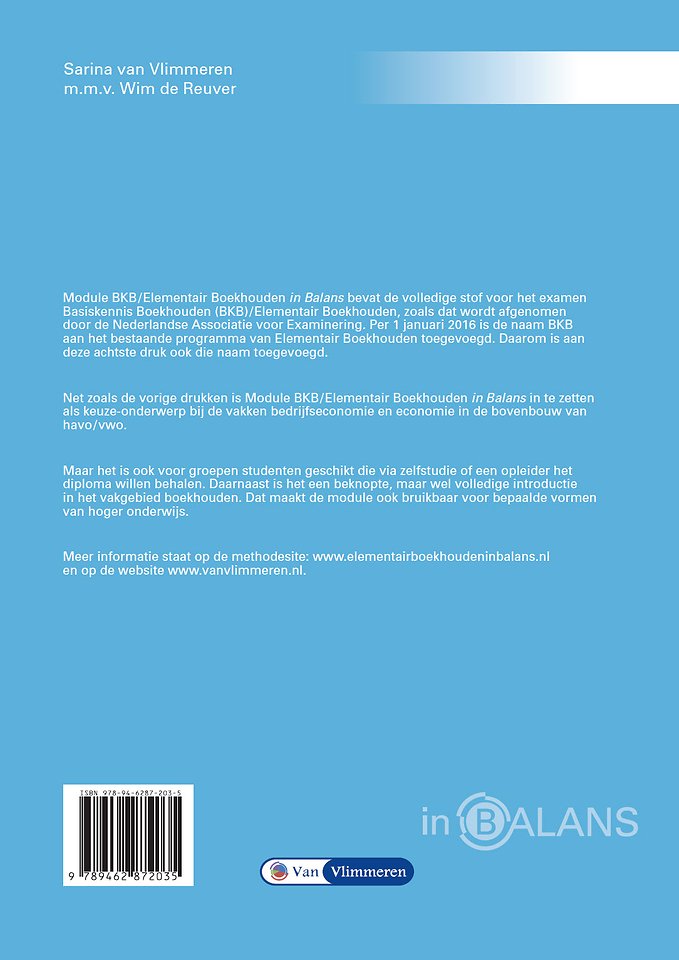 BKB/Elementair Boekhouden in balans