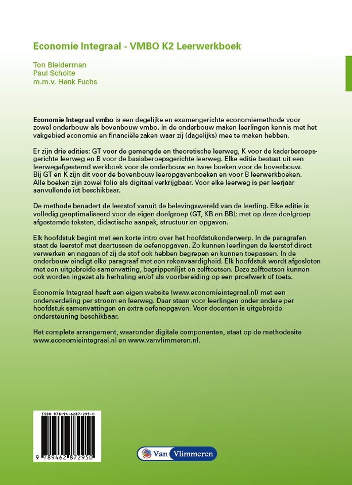 Economie Integraal vmbo K 2 Leerwerkboek