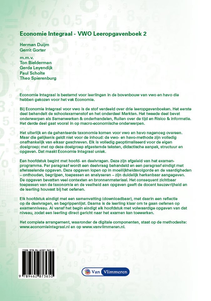 Economie Integraal vwo leeropgavenboek 2
