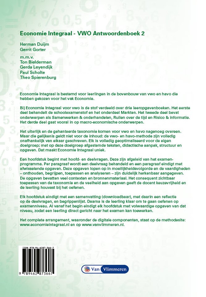 Economie Integraal VWO antwoordenboek 2