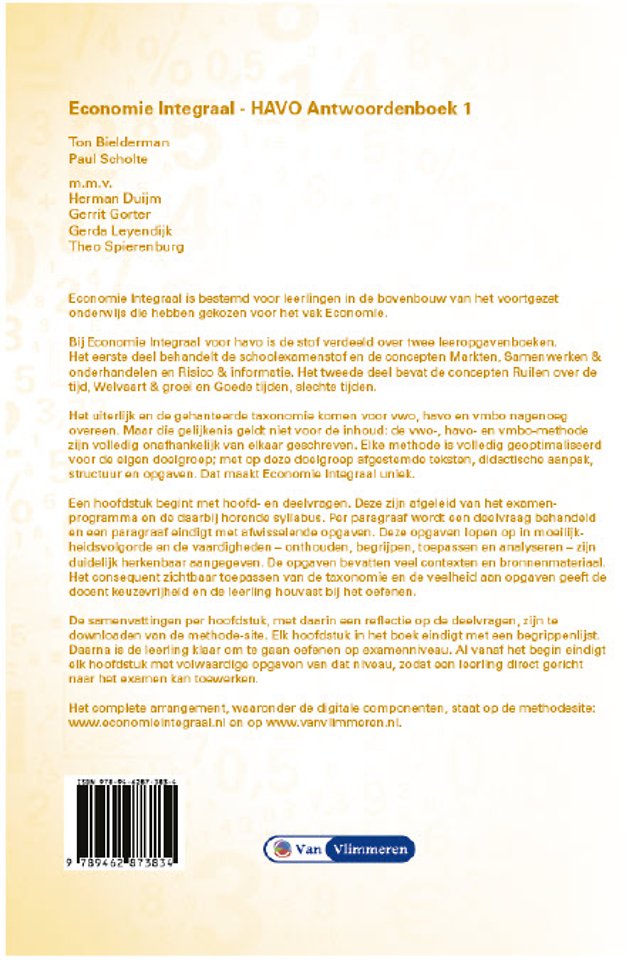 Economie Integraal havo 1 leeropgavenboek