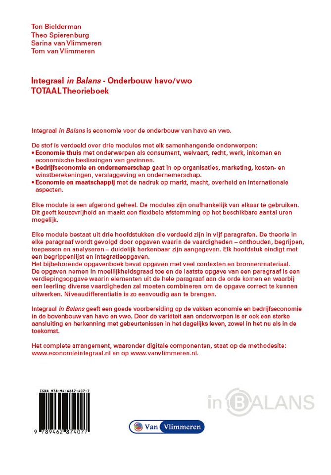 Integraal in Balans - Totaal theorie