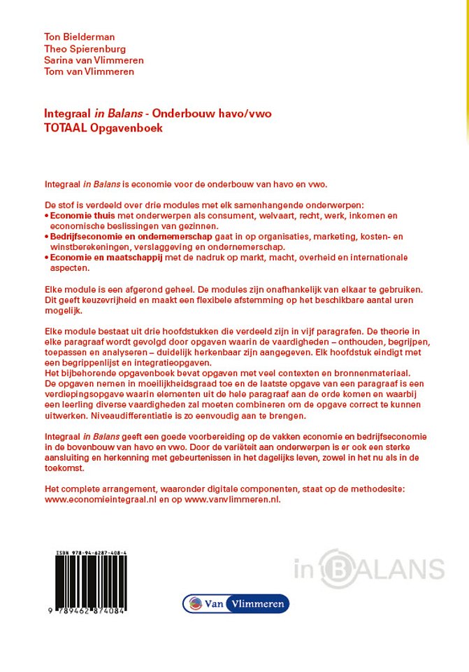 Integraal in Balans - Totaal opgaven