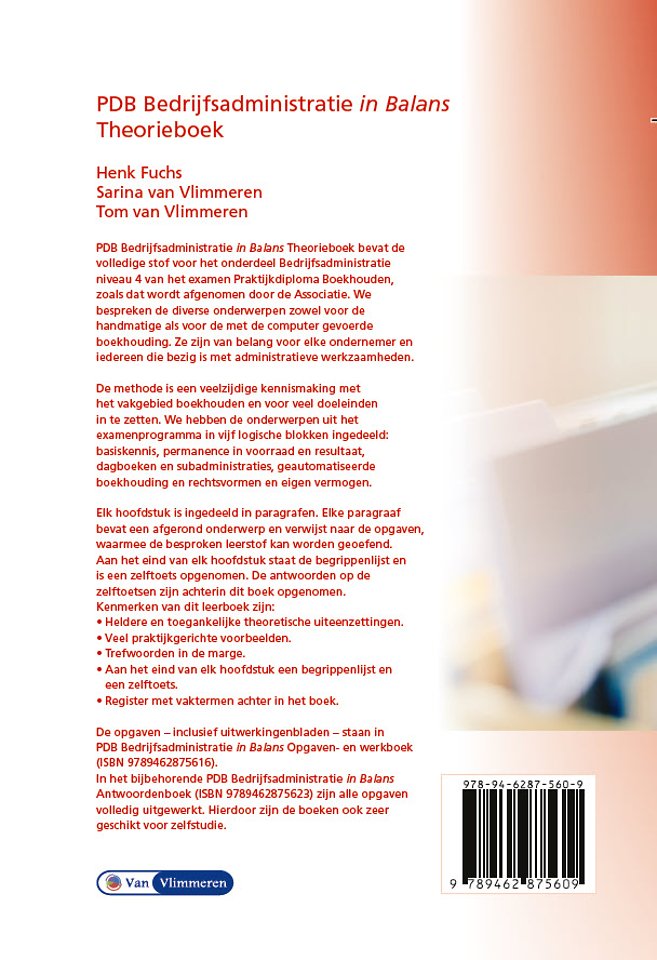PDB Bedrijfsadministratie in balans niveau 4 - Theorieboek