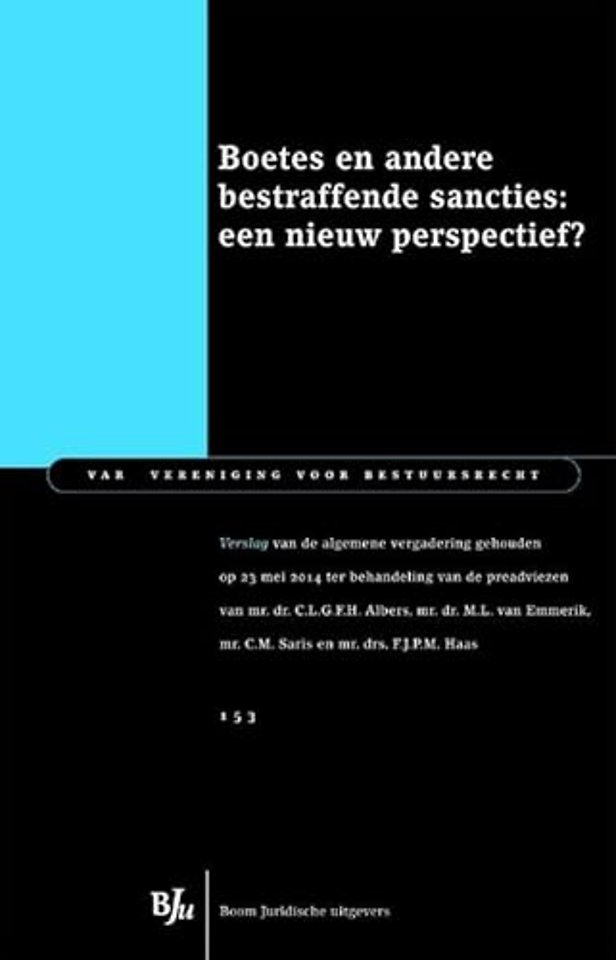 Boetes en andere bestraffende sancties: een nieuw perspectief?