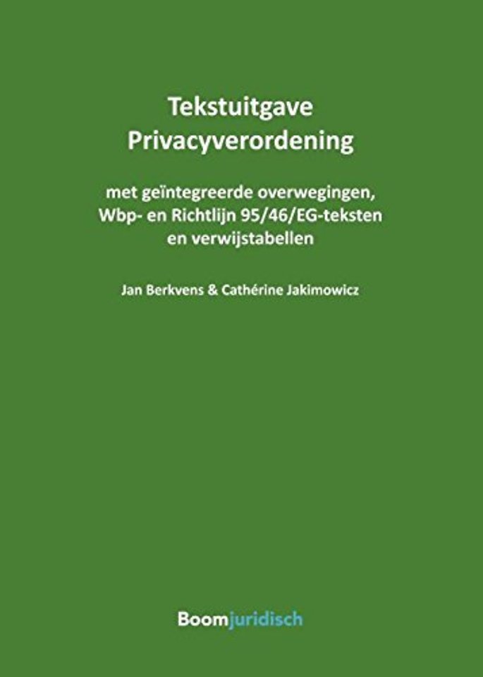 Tekstuitgave Privacyverordening