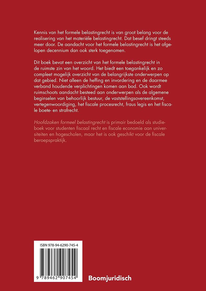 Hoofdzaken formeel belastingrecht