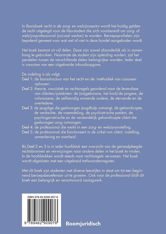 Basisboek recht in de zorg- en welzijnssector 2021-2022
