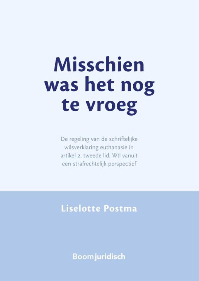Misschien was het nog te vroeg Misschien was het nog te vroeg